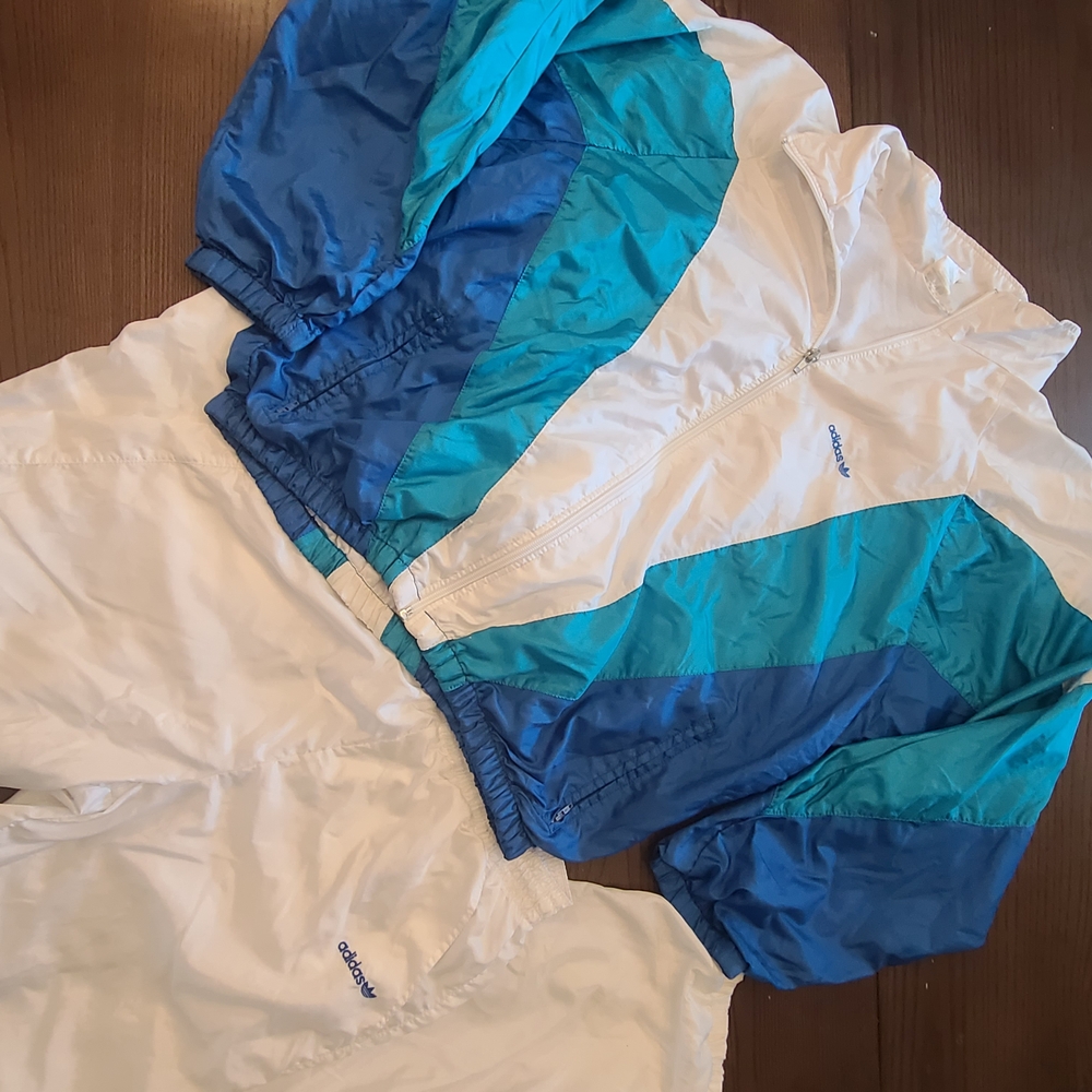 Adidas Vintage Blue and White Tracksuit